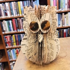Recycled Book Owl