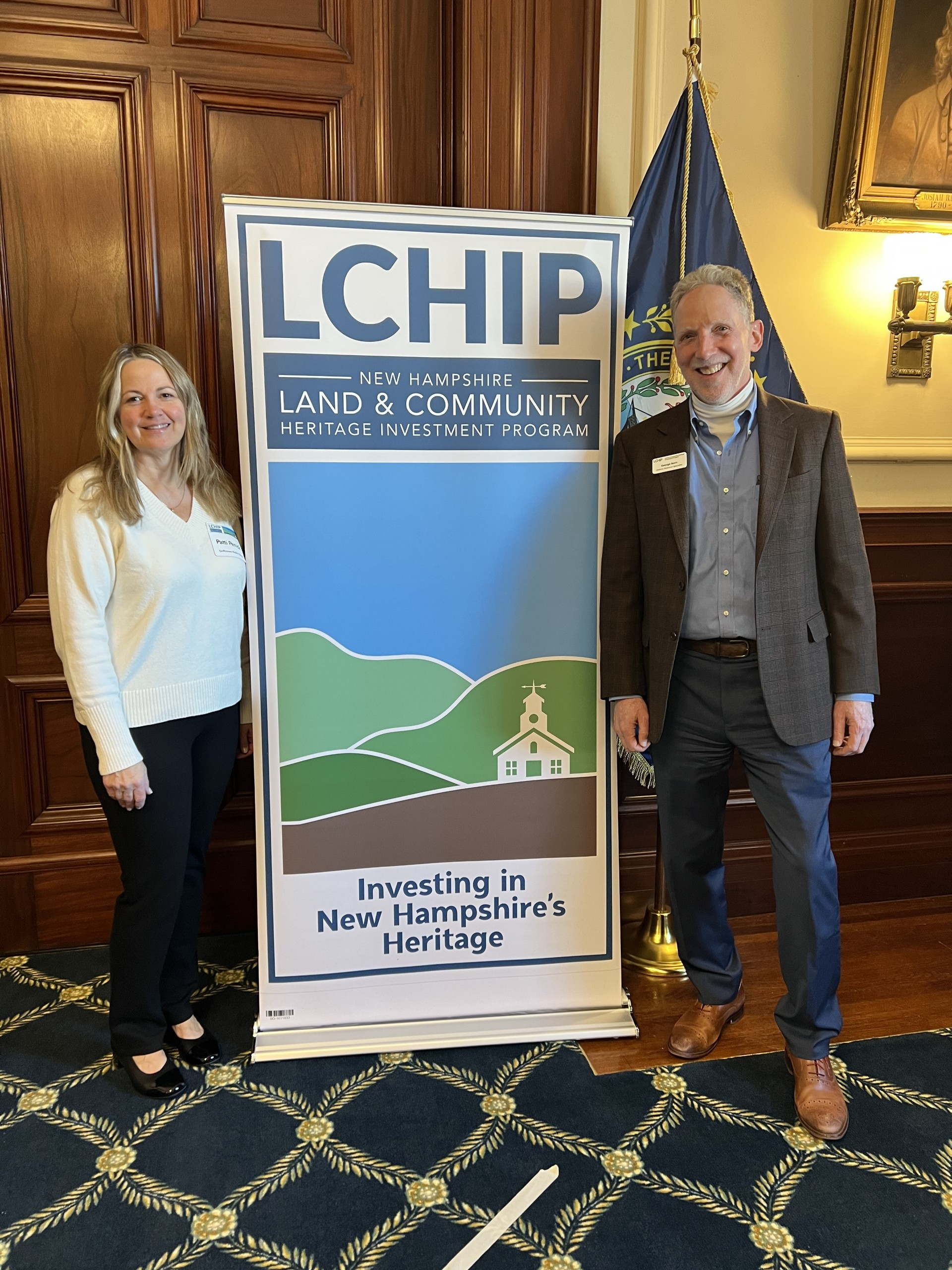 Photo Patti Penick with George Born, LCHIP Historic Resource Specialist.